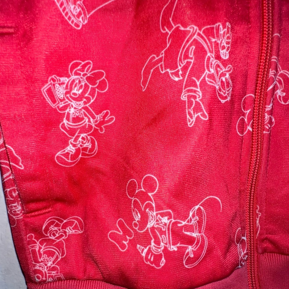 Adidas Red (Pinkish) Kids Zip-Up Jacket with White Stripes - Picture 8 of 10
